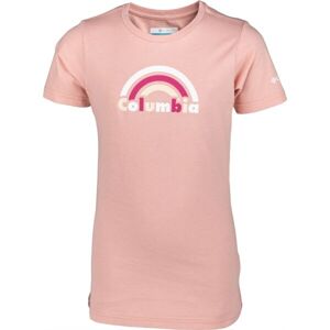 Columbia MISSION LAKE SHORT CRAPHIC SHIRT Dívčí tričko, růžová, velikost S